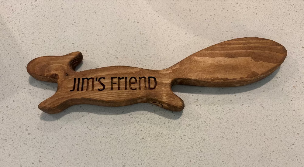 Personalized Wooden Squirrel Oven Rack Puller