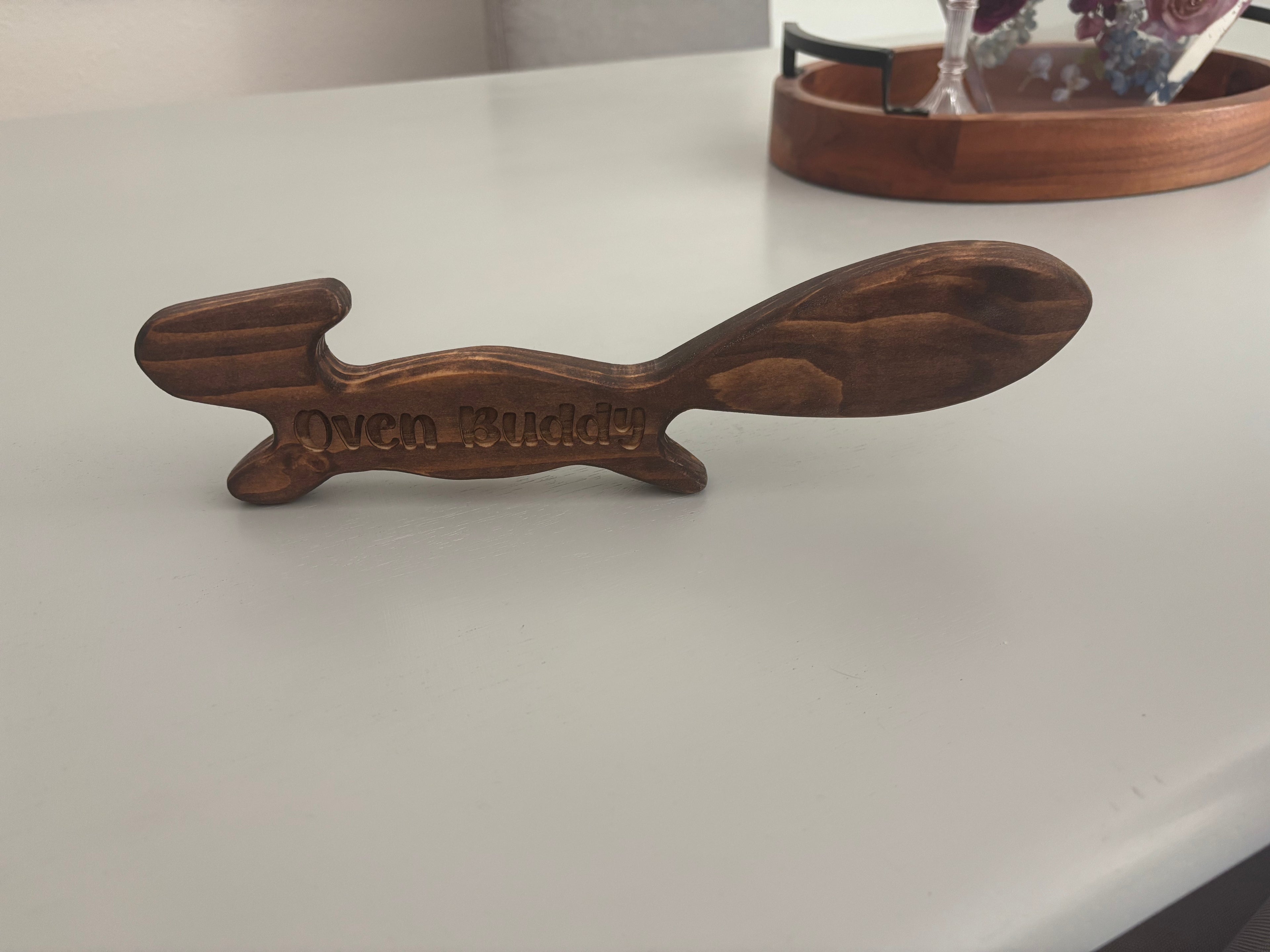 Personalized Wooden Squirrel Oven Rack Puller