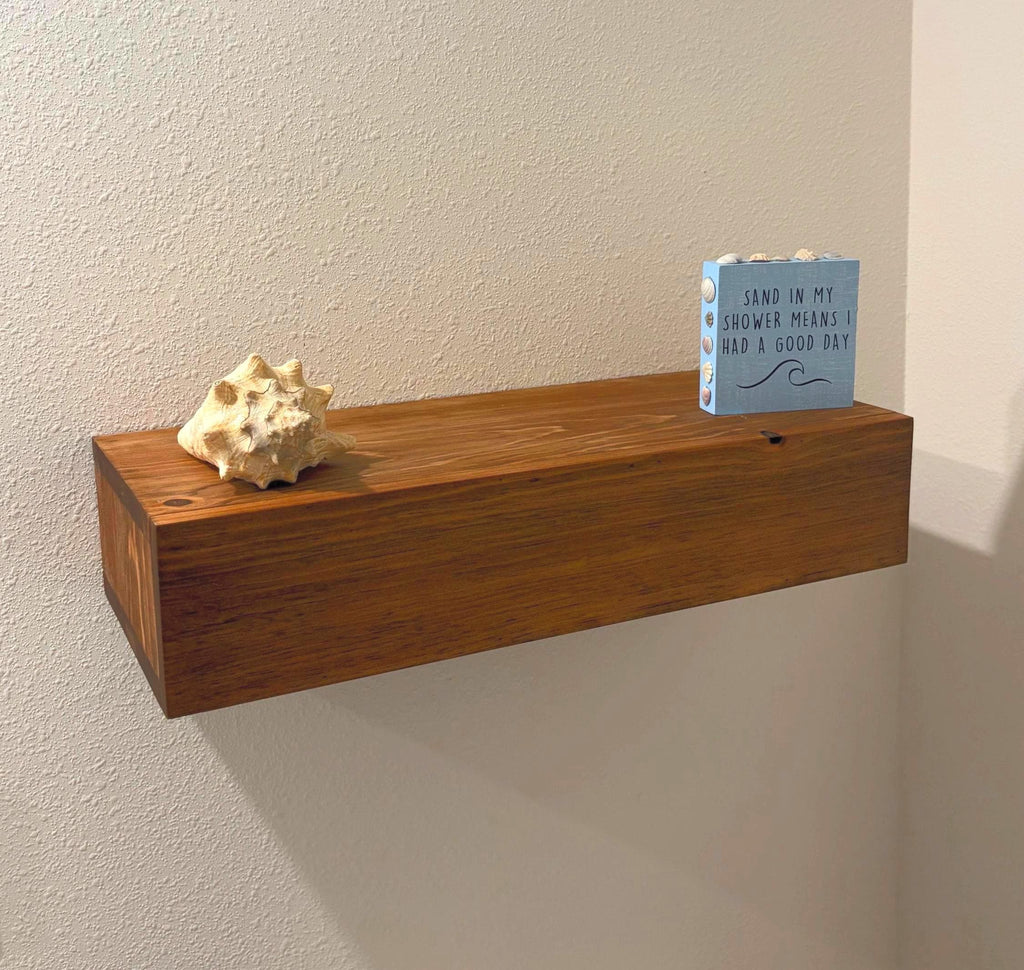 Handmade Wood Floating Shelf – 5-Inch Thick — product view