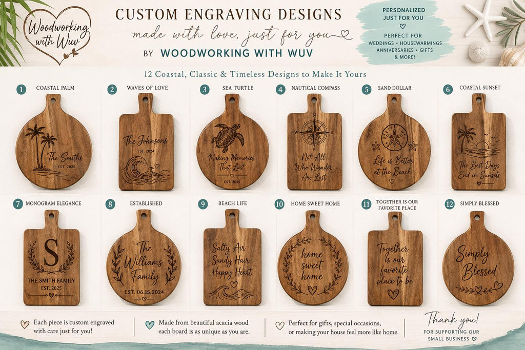 Personalized Acacia Wood Charcuterie Board — product photo 2