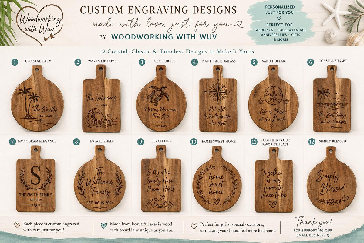 Personalized Acacia Wood Charcuterie Board — product photo 2