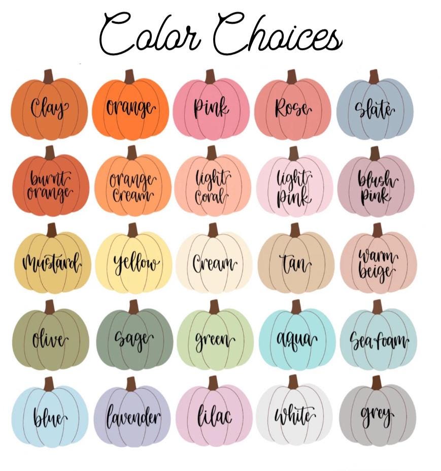 Personalized Wooden Family Pumpkin Blocks — color choices