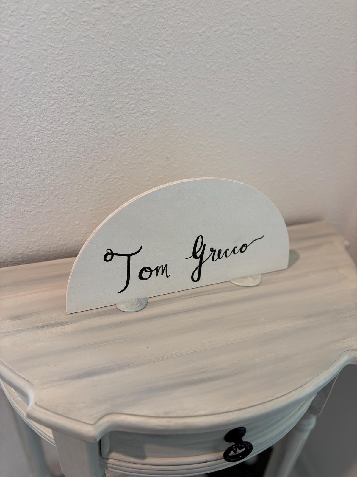 Personalized Hand-Lettered Desk Name Plate — product photo 1