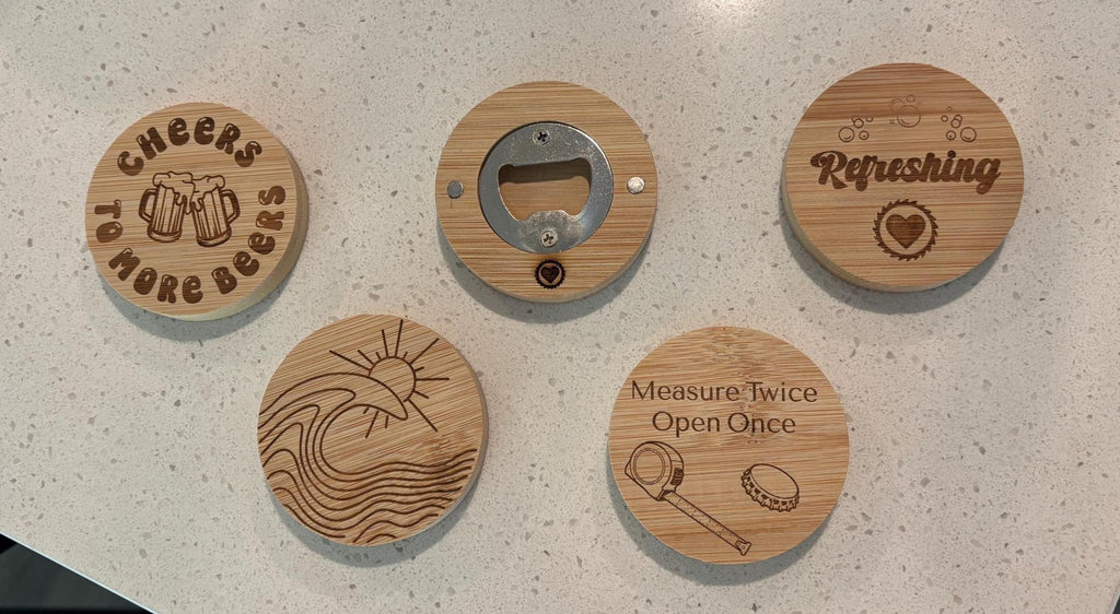 Personalized Magnetic Bamboo Bottle Openers — product photo 2