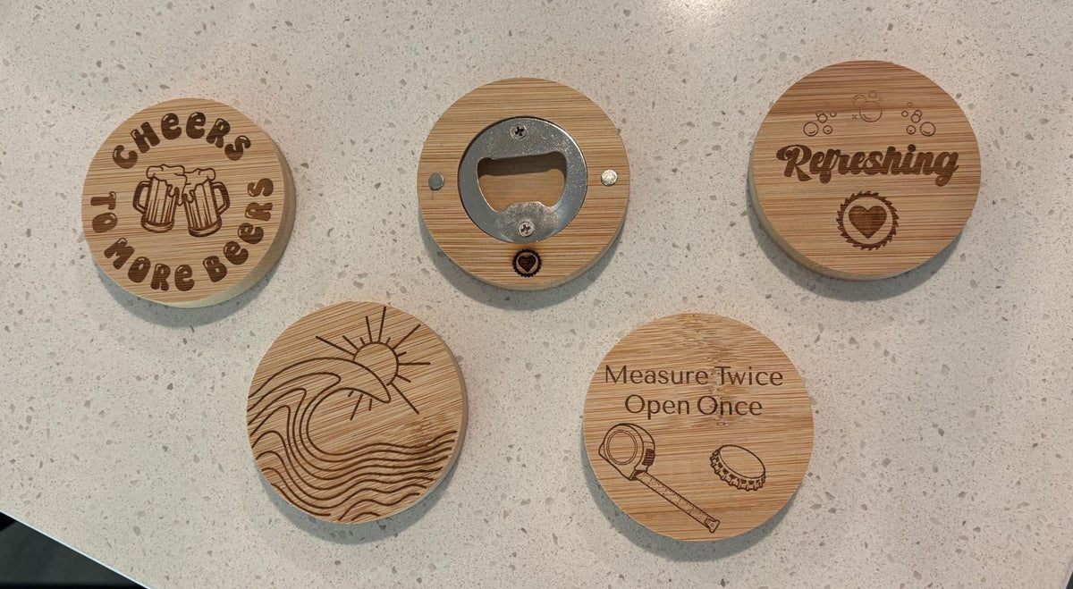 Personalized Magnetic Bamboo Bottle Openers — product photo 2