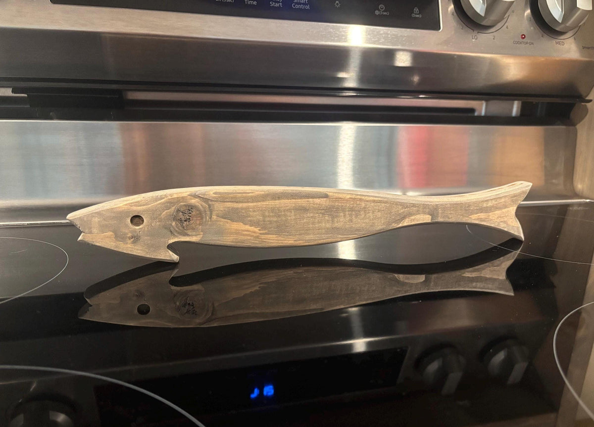 Personalized Wooden Fish Oven Rack Puller — product photo 4