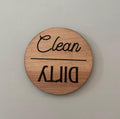 Wooden Clean & Dirty Dishwasher Magnet — product photo 2