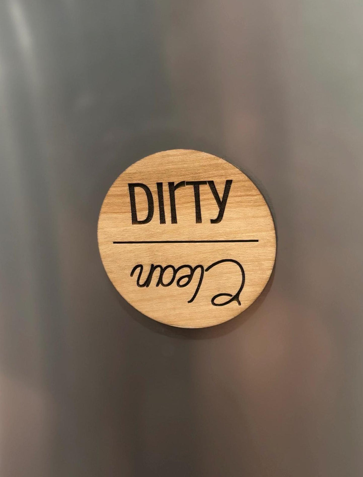 Wooden Clean & Dirty Dishwasher Magnet — product photo 4