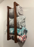 Wooden Wall-Mounted Blanket Rack – 30 Inch — product photo 1