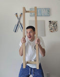 Wooden Wall-Mounted Blanket Rack – 40 Inch — product photo 1